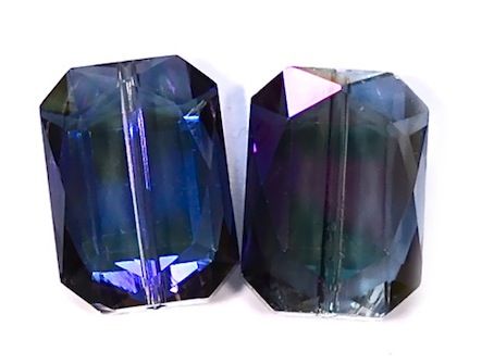 CC1051 18x13mm Black Russian Cut Crystal Rectangle