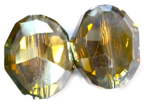 CC1064 20x16mm Fern Green Lustre Cut Crystal AB Oval