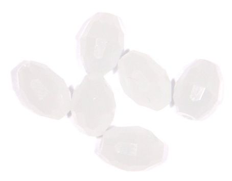 CC1161 6x4mm White Pearl Lustre Faceted Oval