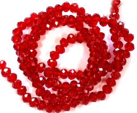 CC1176 3x1.5mm Red Cut Crystal Rondelles