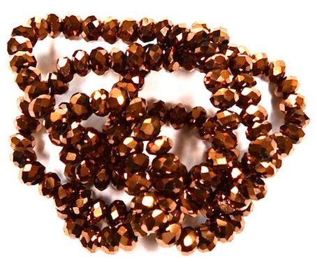CC1190 3x1.5mm Full Bronze Cut Crystal Rondelles