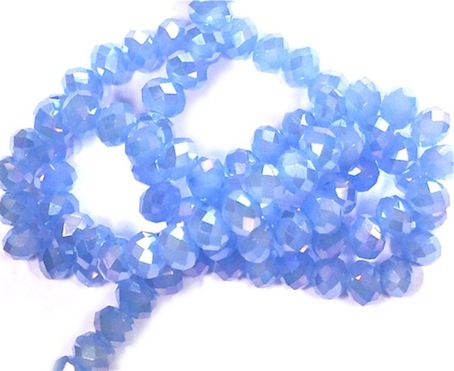 CC1231 4x2mm Powder Blue Pearl Lustre Cut Crystal Rondelle