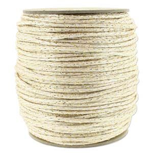 TG134 3mm White and Gold Rattail