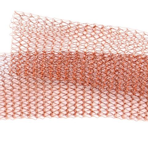 KWR014 Mid Brown Knitted Wire Ribbon