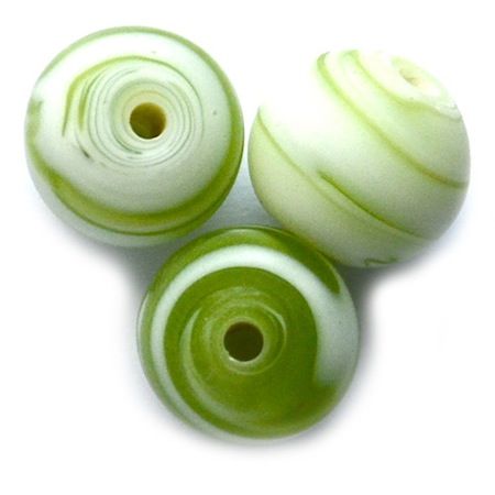 GL3902 10mm Lime Frost Stripe Round