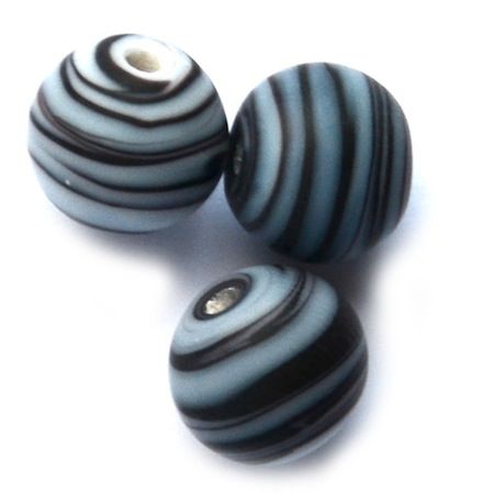 GL3903 10mm Black Frost Stripe Round