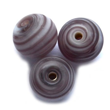 GL3905 10mm Purple Frost Stripe Round