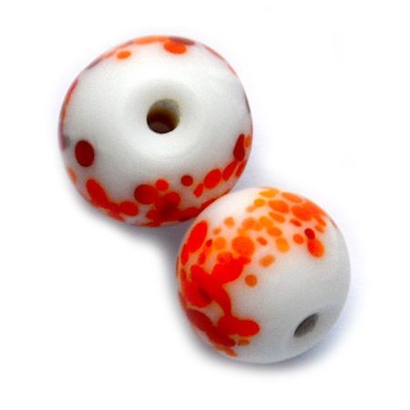 GL3913 10mm Frost Orange Dotty Round