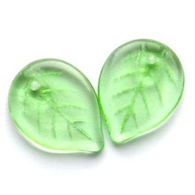 GL3985 18x12mm Spring Green TH Leaf