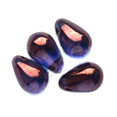 GL3999 4x6mm Lustre Purple Drop