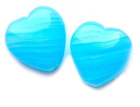 GL3351 Turquoise Marl Heart