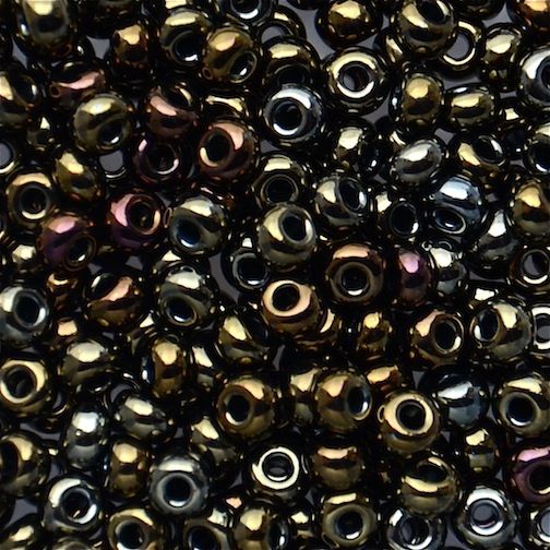 RC294 Op Bronze Scarab Size 6 Seed Beads