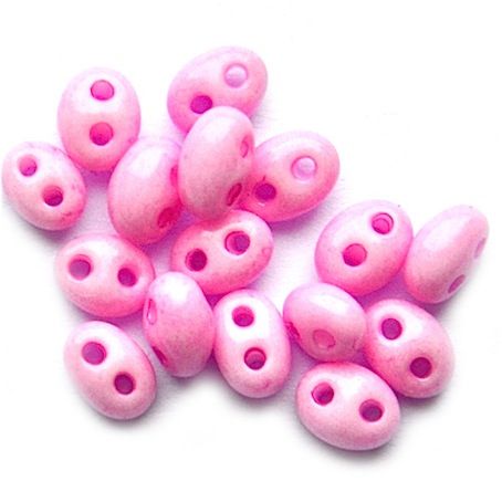 TW059 Opaque Pale Cerise Twin Beads