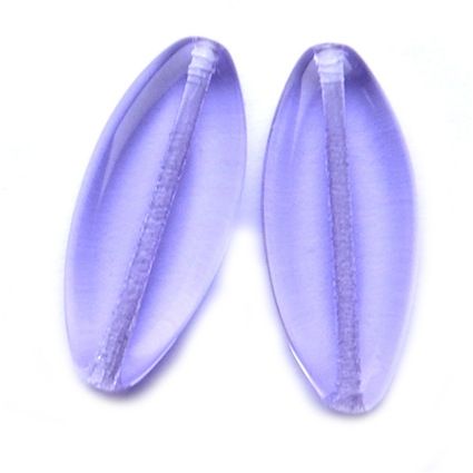 GL4013 20x8mm Flat Clear Lilac Oval