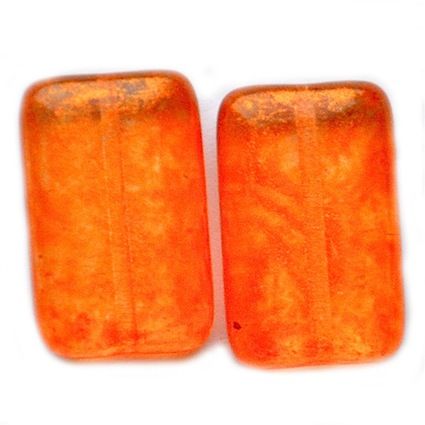GL4031 20x12mm Orange Lustre Glass Oblong