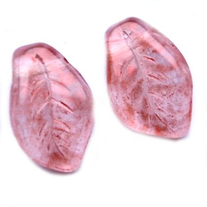 GL4043 14x9mm Peach Lustred CH Leaf
