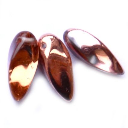 GL4049 12x6mm Copper Capri Twisted Drop