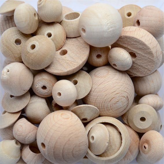 MX179 Natural Wooden Bead Mix