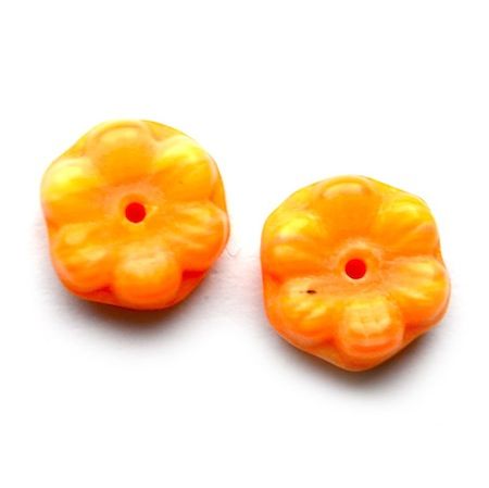 GL4085 8mm Opaque Orange Flower
