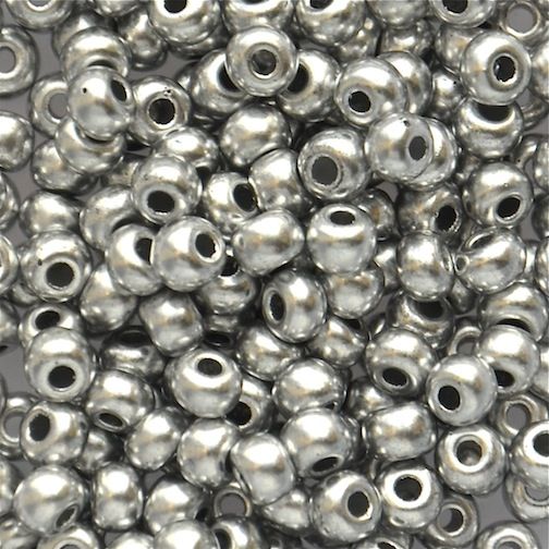 RC052 Aluminium Silver Met Size 6 Seed Beads