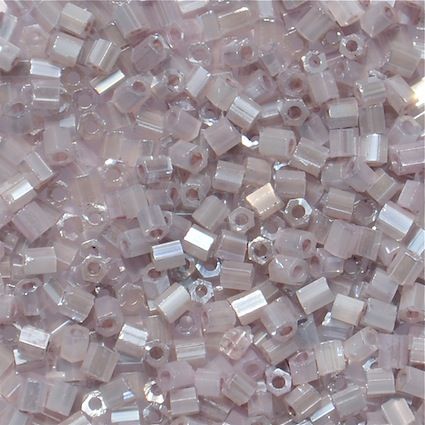 HEX862 Pale Lilac Grey Ceylon Size 11 Hex Beads