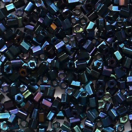 HEX486 Scarab Blue Size 11 Hex Beads