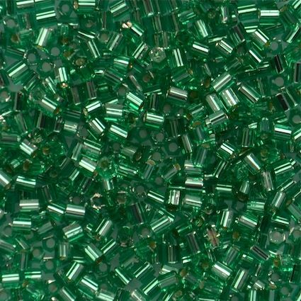 HEX589 Silver Lined Teal Size 11 Hex Beads