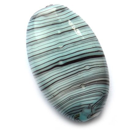 GL5065 28x18mm Stripy Blue/Grey Flat Oval
