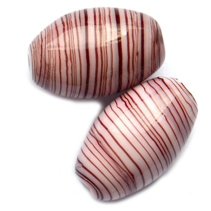 GL5074 20x12mm Stripy Pink/Lilac Oval