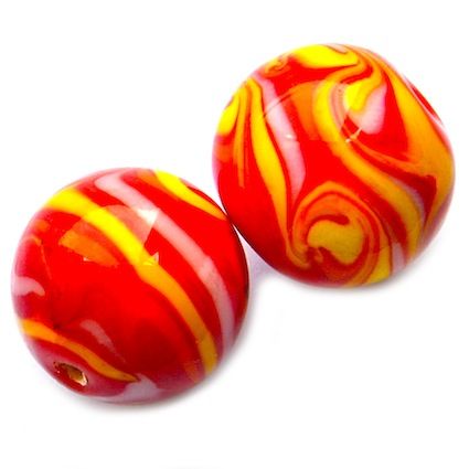 GL5103 14mm Multi Stripe on Orange Round