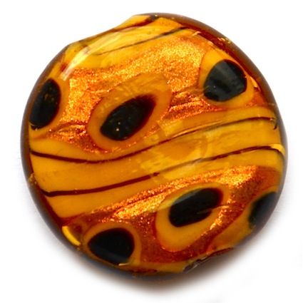 GL5159 22mm Amber Goldstone Flat Disc