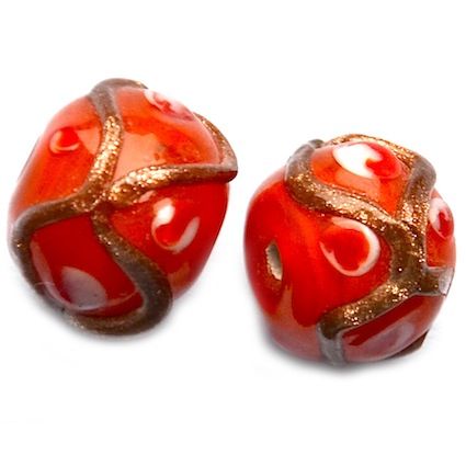 GL5218 14mm Burnt Orange Criss Cross Round