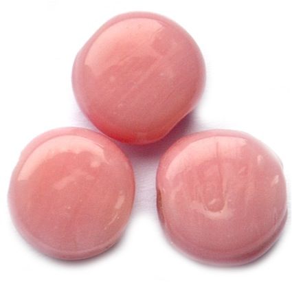 GL5272 10mm Opaque Pink Flat Disc