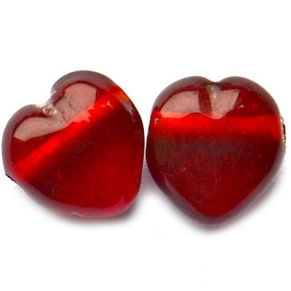 GL5277 12mm Red Flat Heart