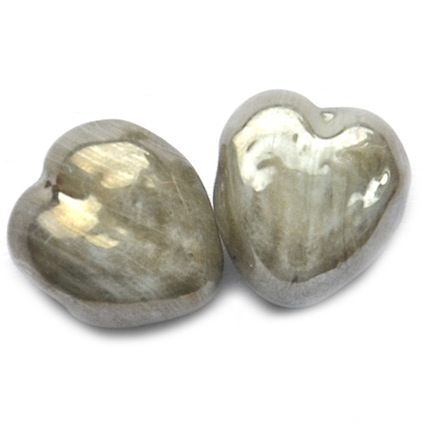 GL5282 12mm Lustre Grey Flat Heart