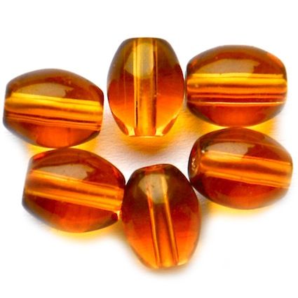 GL5344 8x6mm Topaz Glass Oval