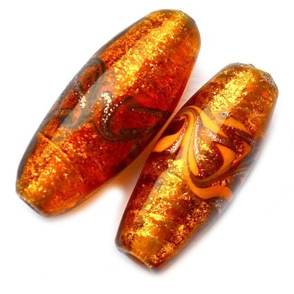 GL5369 28x12mm SL Topaz Oval w Goldstone