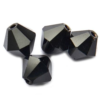 GLx5379 8mm Black Bicone