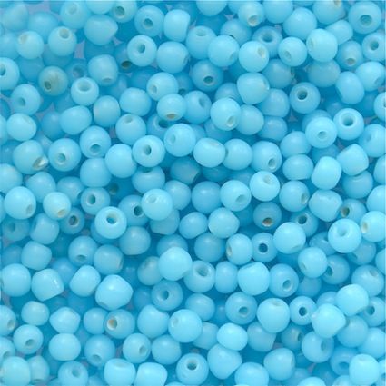 GL5451 3mm Round Lt Turquoise Bead