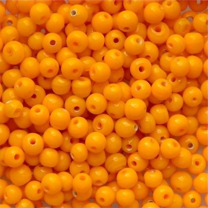 GL5460 4mm Round Op Orange Bead