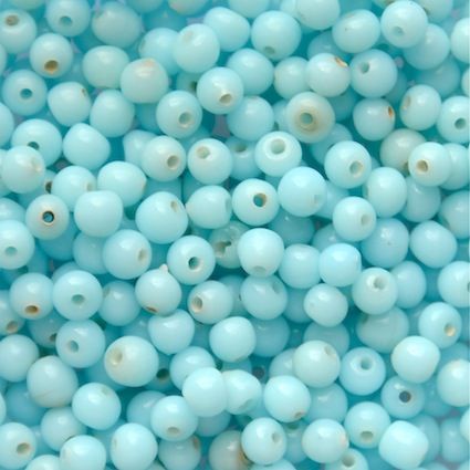 GL5464 4mm Round Aqua Bead