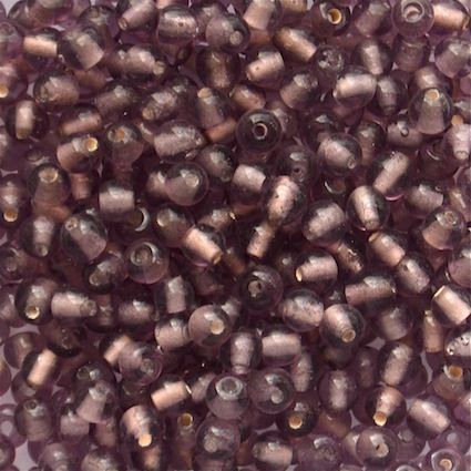 GL5466 4mm Round Purple Bead