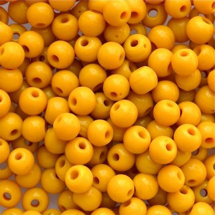 GL5475 6mm Round Ochre Bead