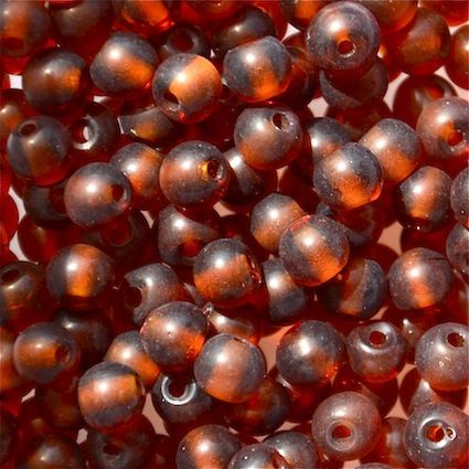 GL5479 6mm Round Dark Brown Bead