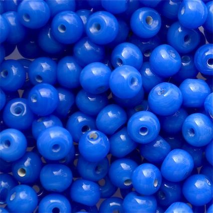 GL5486 6mm Round Blue Bead