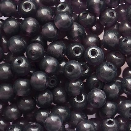 GL5488 6mm Round Dark Tanzanite Bead