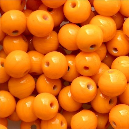 GL5497 8mm Round Op Orange Bead
