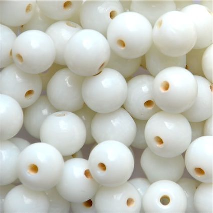 GL5509 10mm Round White Bead
