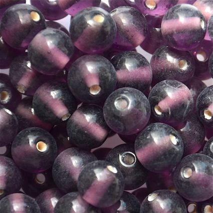 GL5516 10mm Round Purple Bead