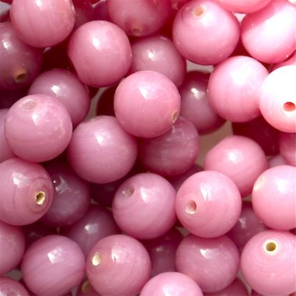 GL5518 10mm Round Pink Bead